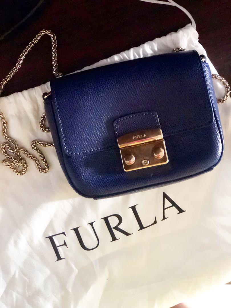 Furla metropolis navy outlet blue