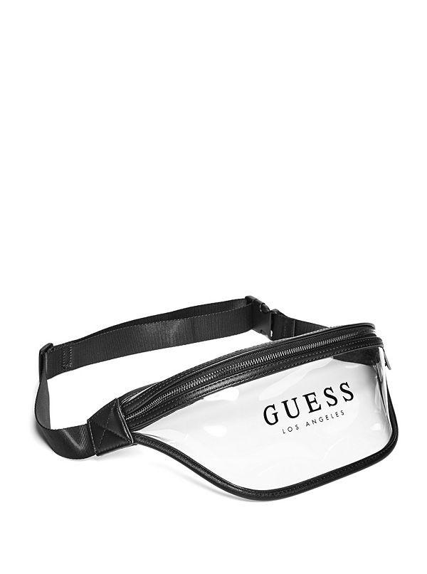 guess clear fanny pack