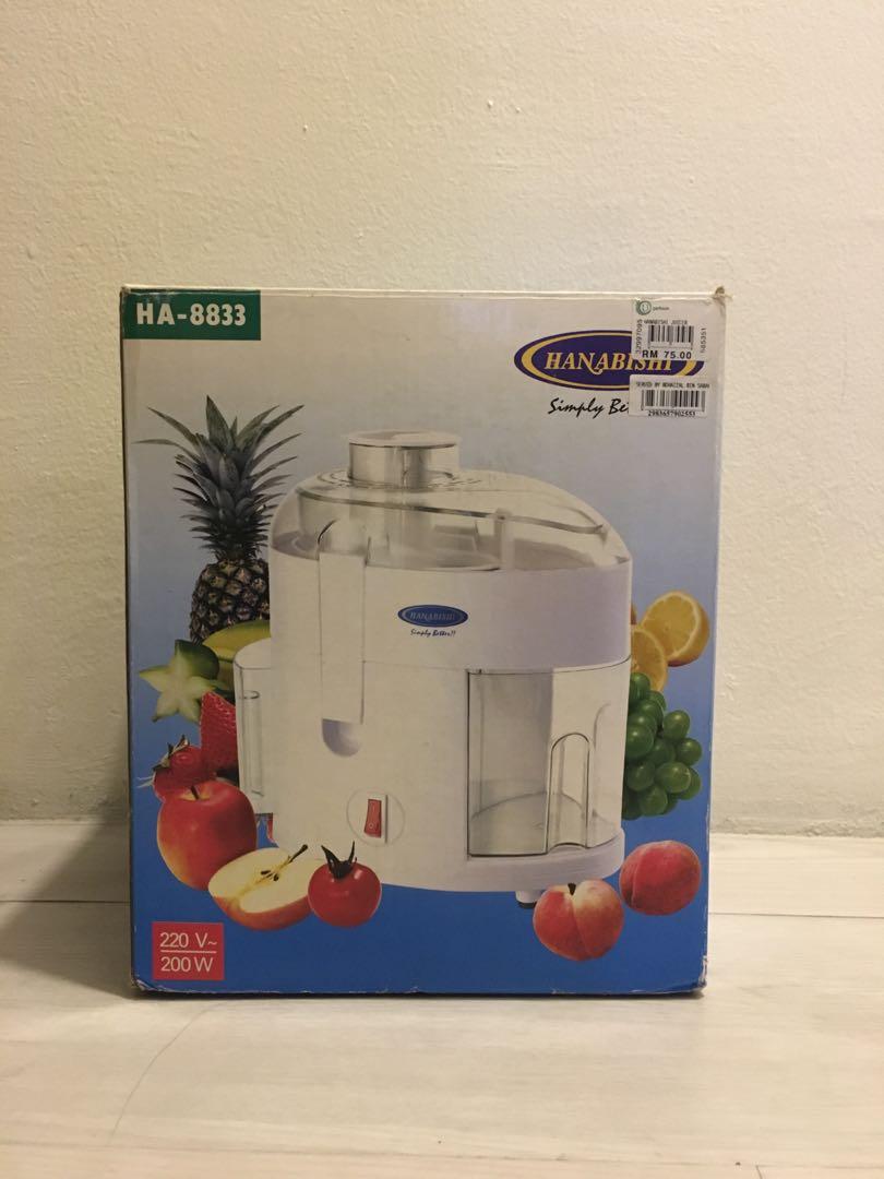 Hanabishi Juice Extractor, TV & Home Appliances, Kitchen Appliances