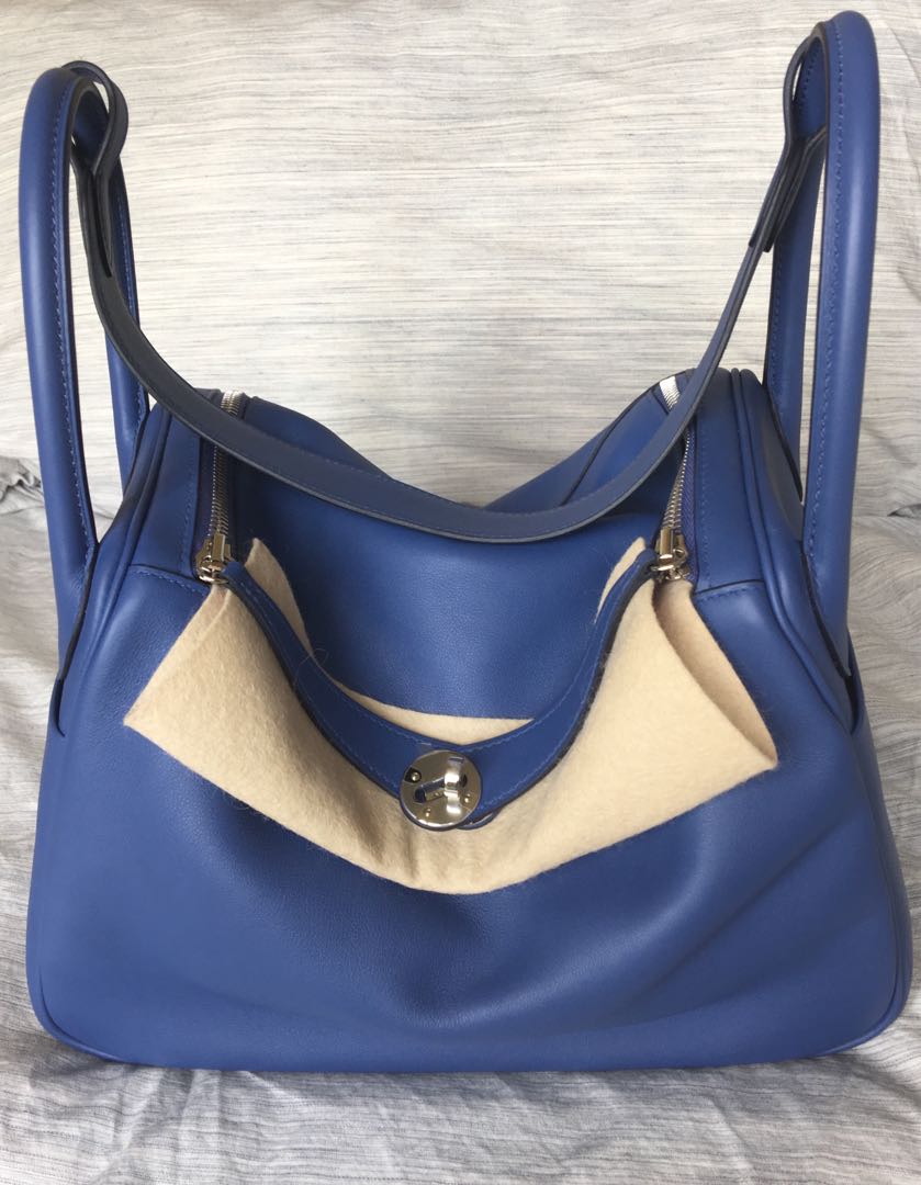 Hermes Blue Brighton and Capucine Lindy 30 Verso Phw., Luxury