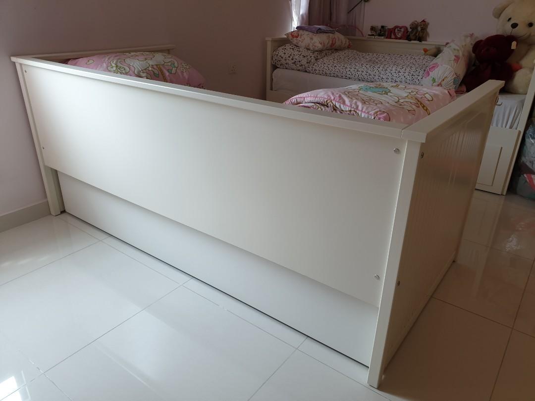Ikea Hemnes Day Bed Frame With 3 Drawers White Home Furniture