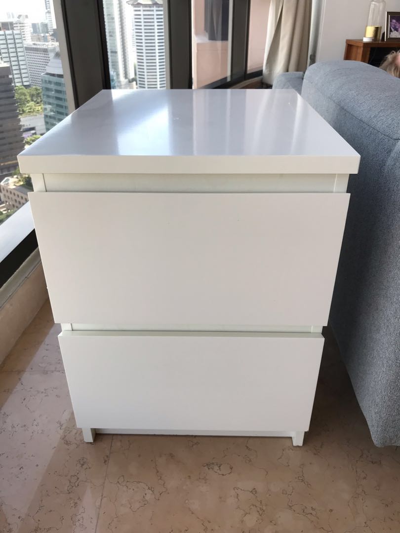 IKEA Malm Chest of 2 Drawers white Furniture Home Living