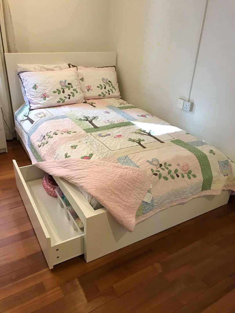 Ikea Malm Super Single Bed Mattress Furniture Beds Mattresses On Carousell