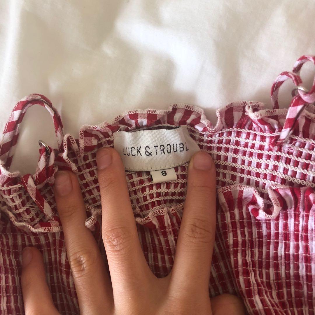 Luck and clearance trouble gingham pants