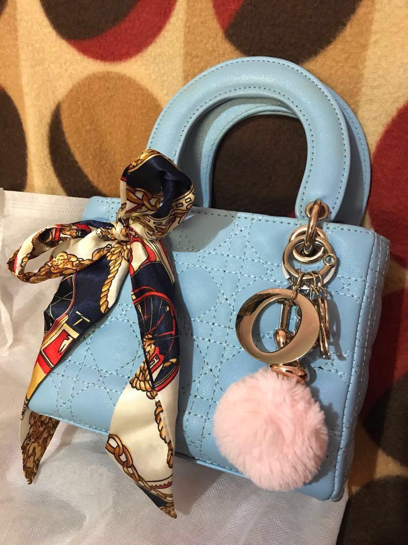 Mini Lady Dior Baby Blue