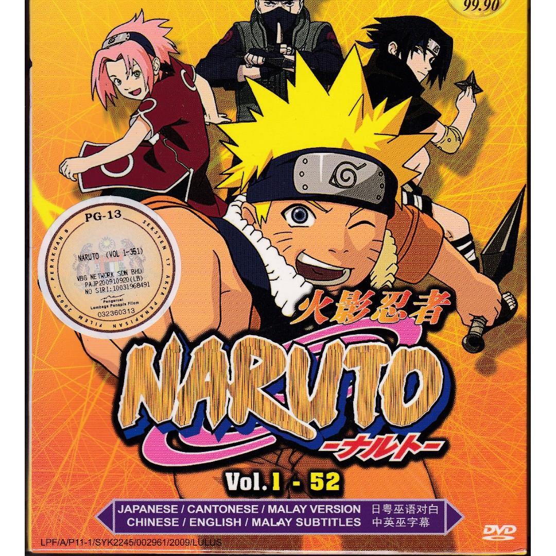 DVDs Naruto Shippuuden Box 1 - Episódios 1 ao 52 Dublados