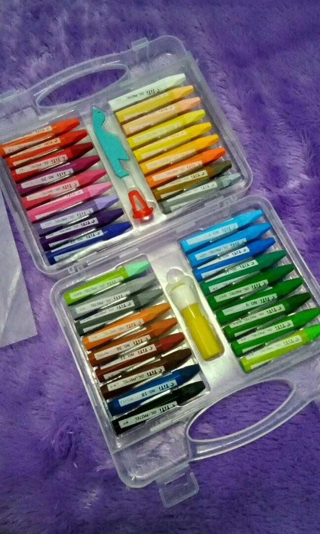 Paket Mewarnai & Origami Crayon Pensil warna Kertas origami