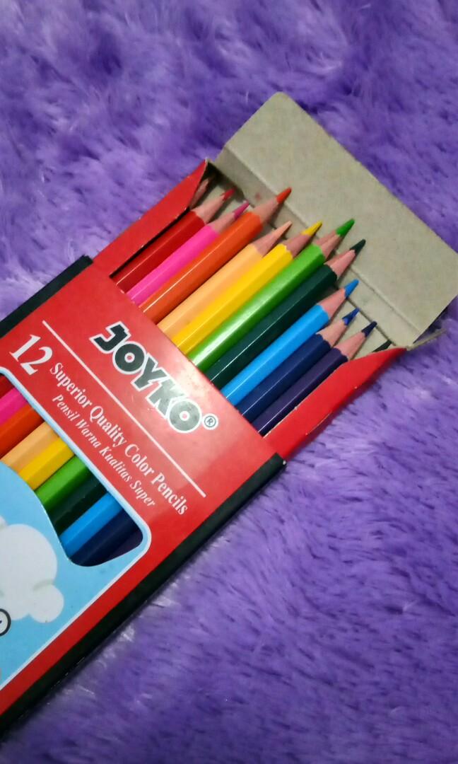 Paket Mewarnai & Origami Crayon Pensil warna Kertas origami