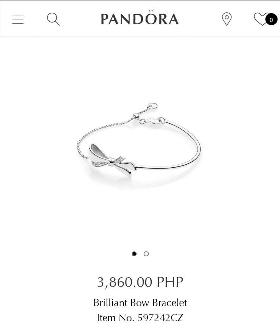 pandora brilliant bow bracelet