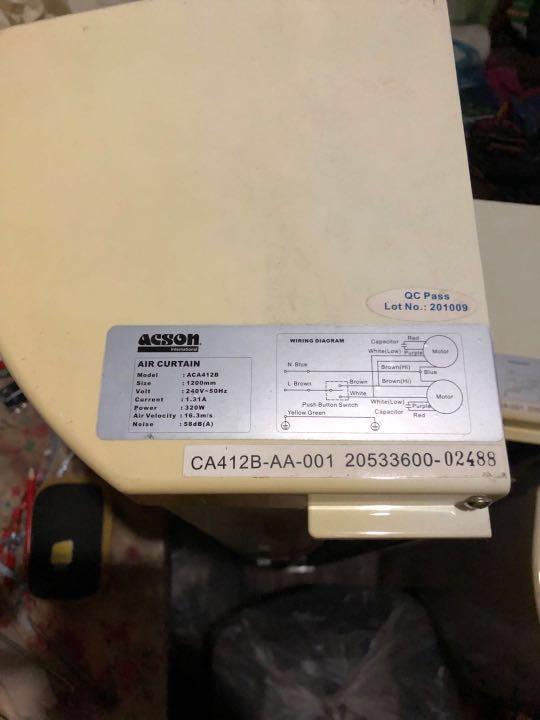 Penang Area Acson Air Curtain For Sales Kitchen Appliances On