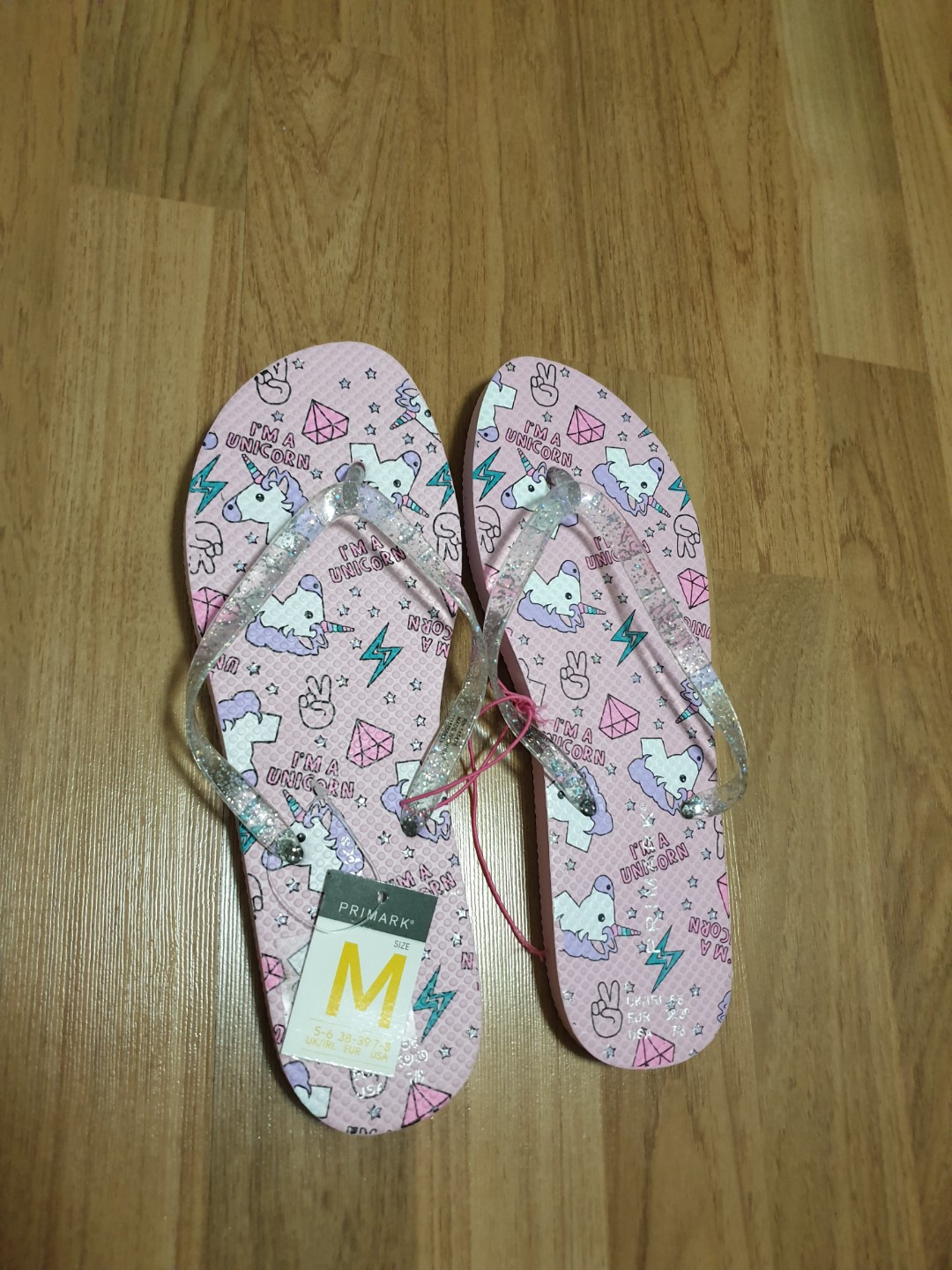 Unicorn flip flops top primark
