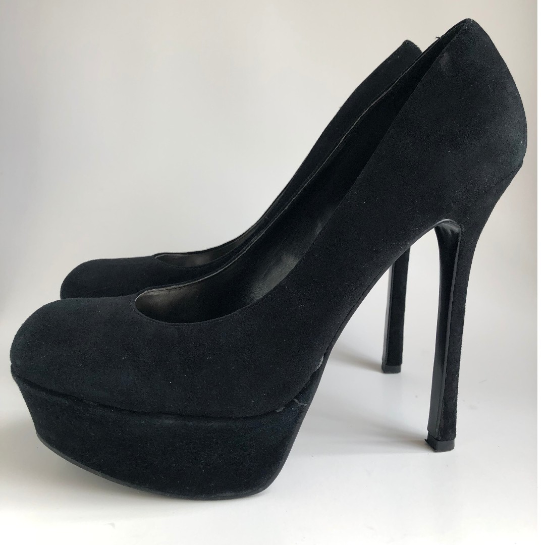 high heels black platform