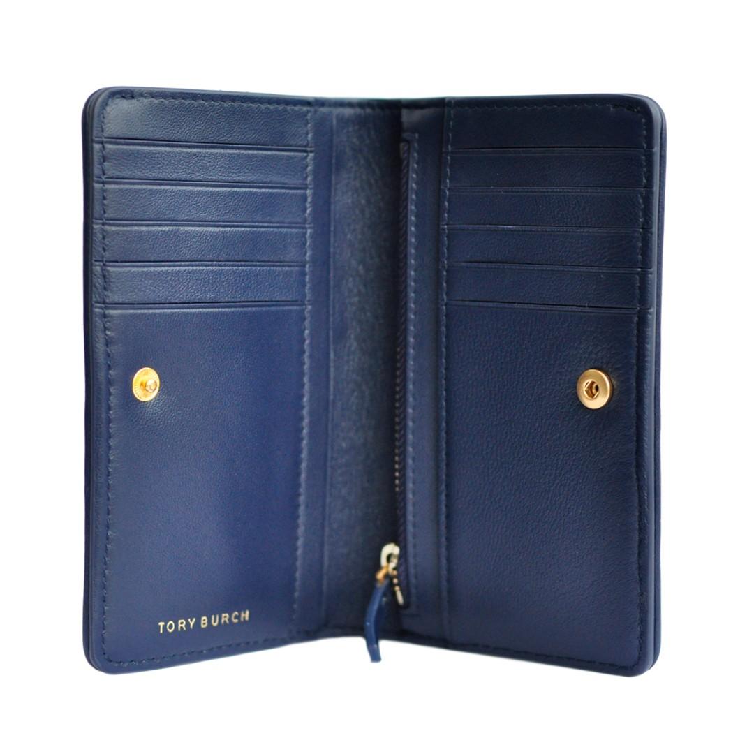 Tory Burch Fleming Star Stud Slim Medium Wallet