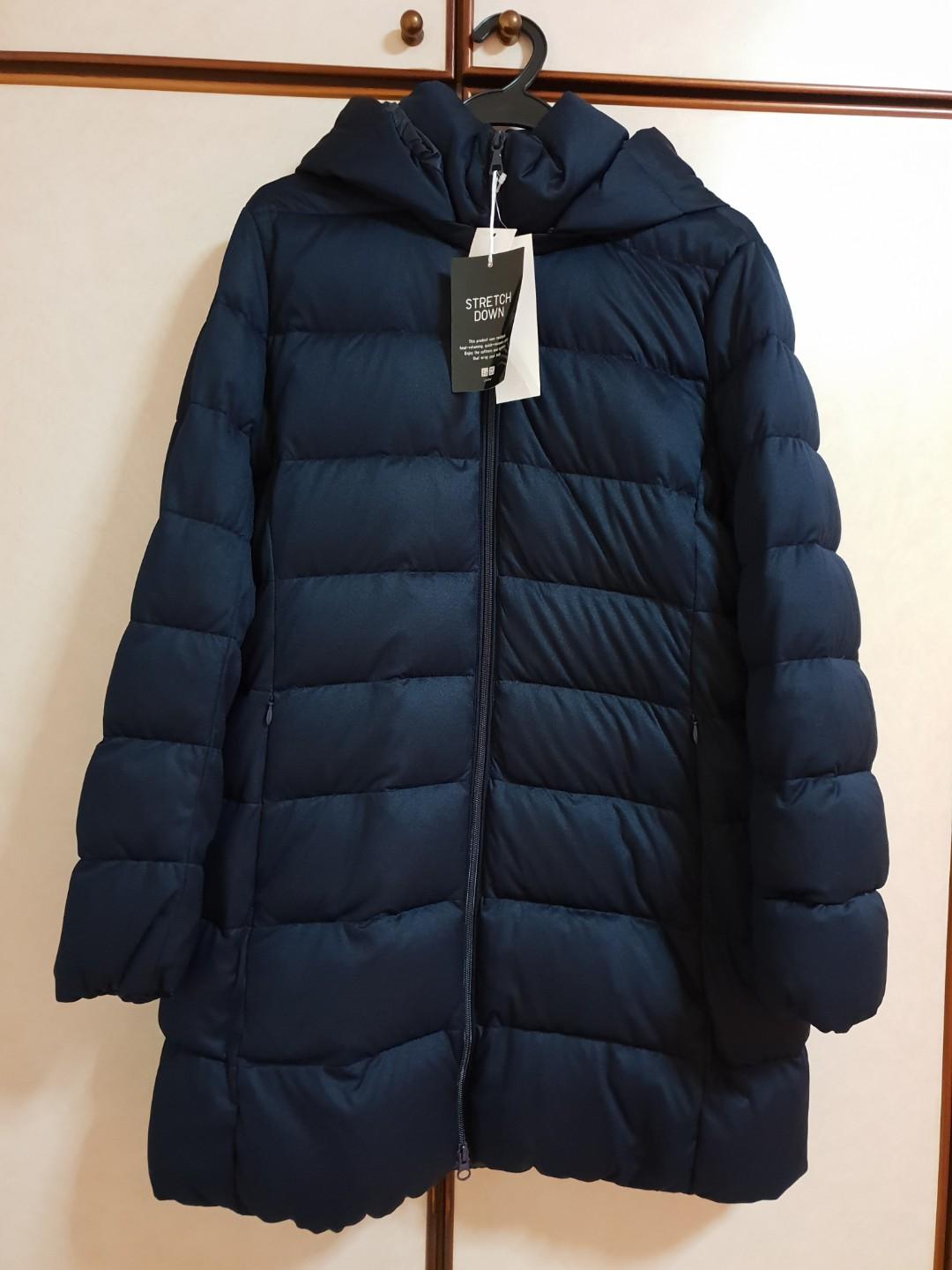 Uniqlo Women s Navy Blue Stretch Down Jacket Women s Fashion