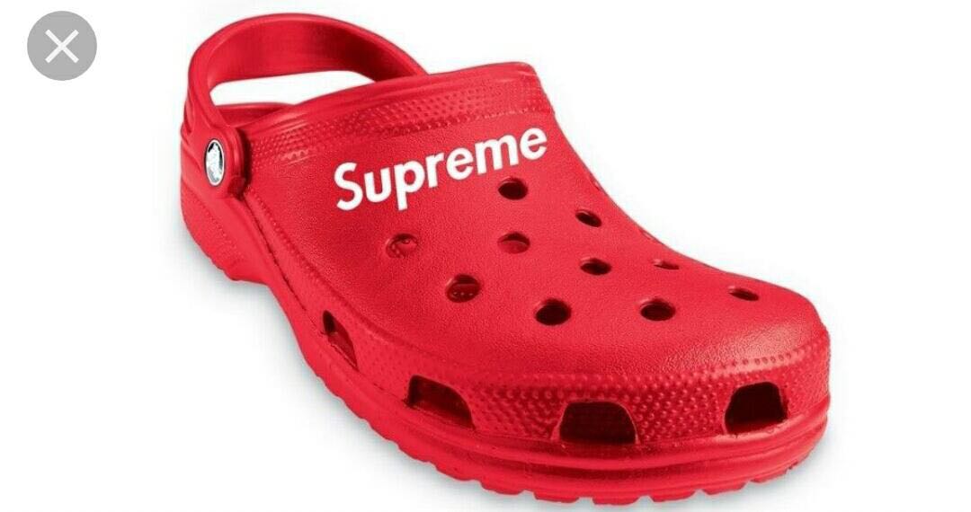 supreme crocs