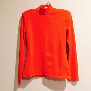 Women's Orange H&M Winter Long Sleeve Top