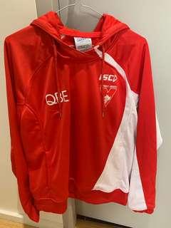 Sydney Swans hooded jumper - size 14 - brand new and unused condition