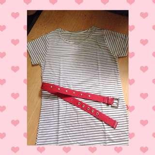 Top white stripes with BELT