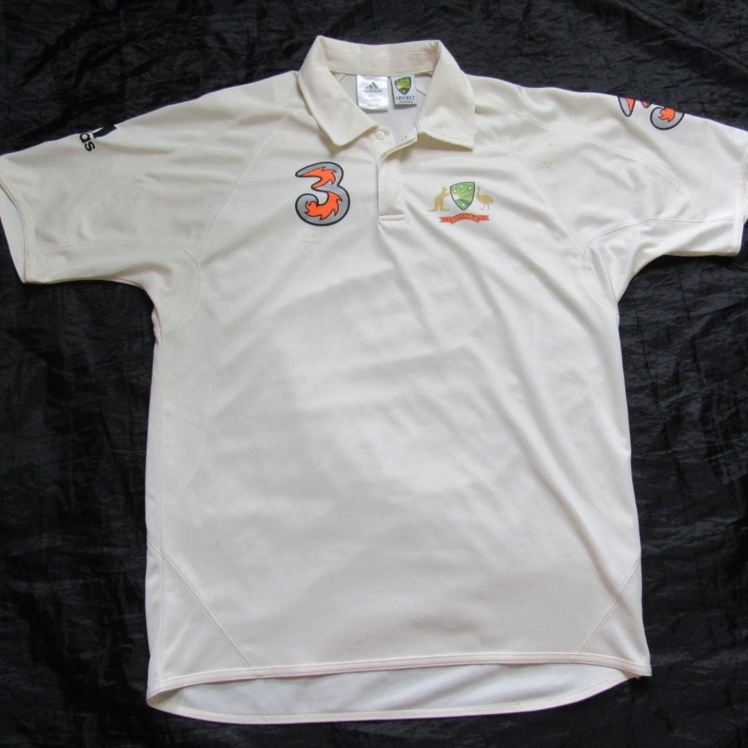 Australia Cricket Test Jersey Adidas, Men's Fashion, Activewear on