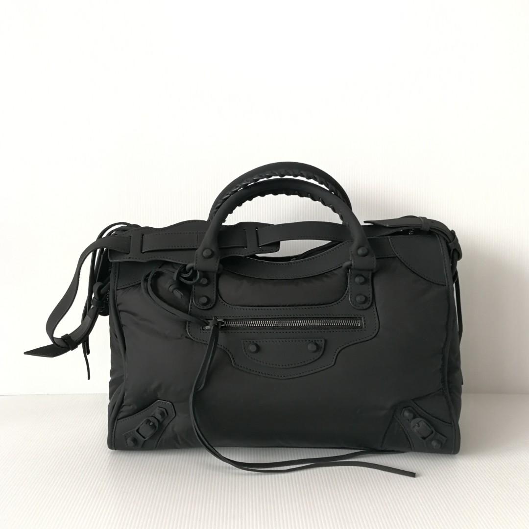Balenciaga Classic City Black Leather Perforated Mini Satchel Bag 501065   BrandConscious Authentics