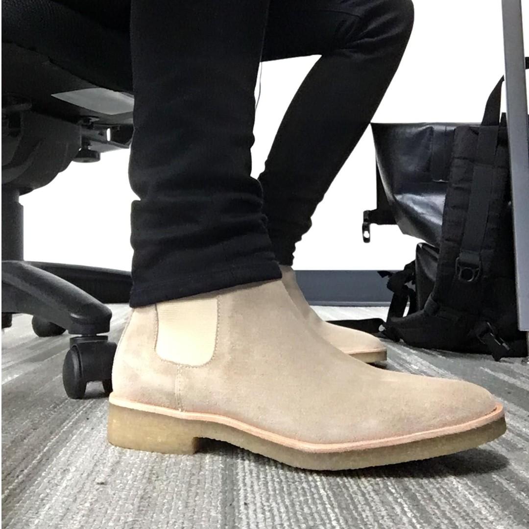 mens camel suede chelsea boots