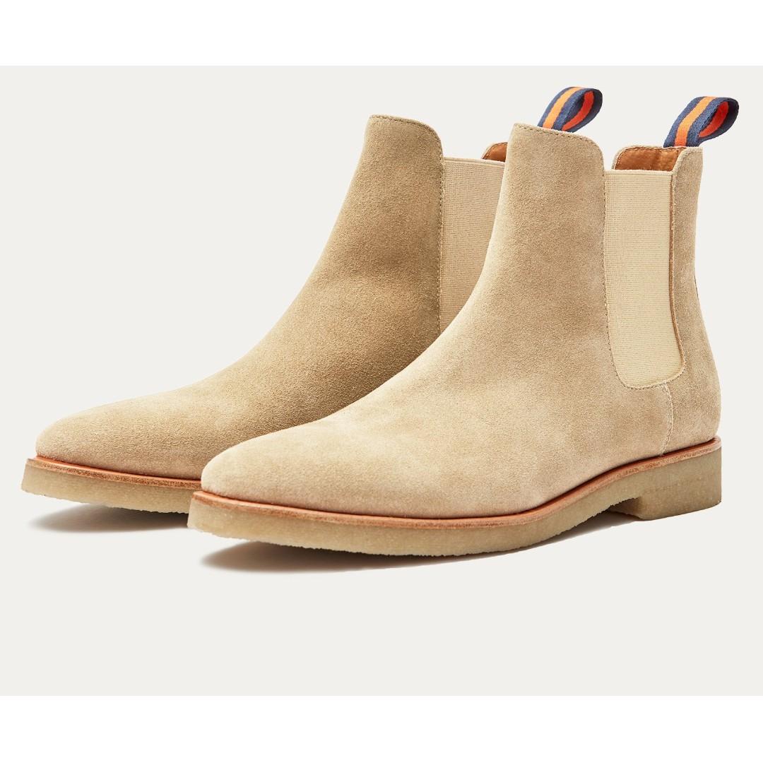 BNIB Chuck Suede Chelsea Boots Men Camel Common Projects Alternative