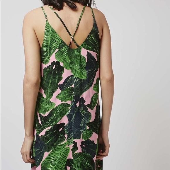 banana leaf dress topshop