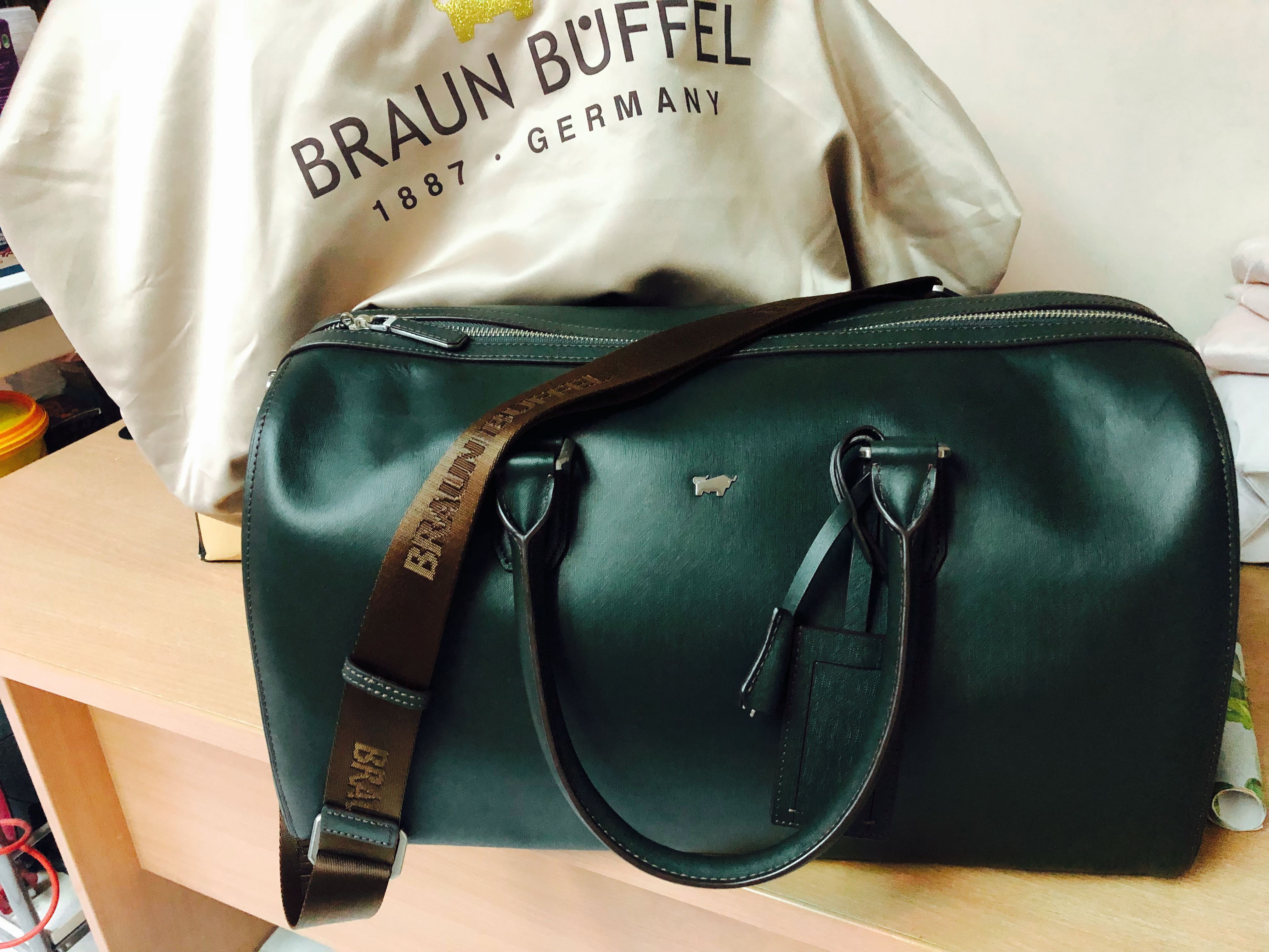 Braun Buffel Duffle Bag Moss Green, Men 