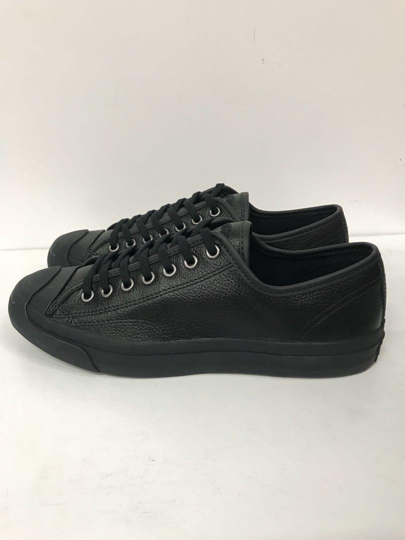 black on black leather converse
