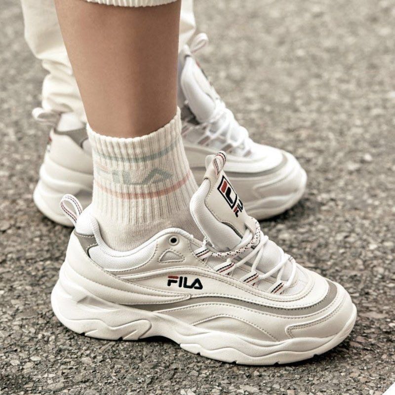 Fila ray low silver clearance