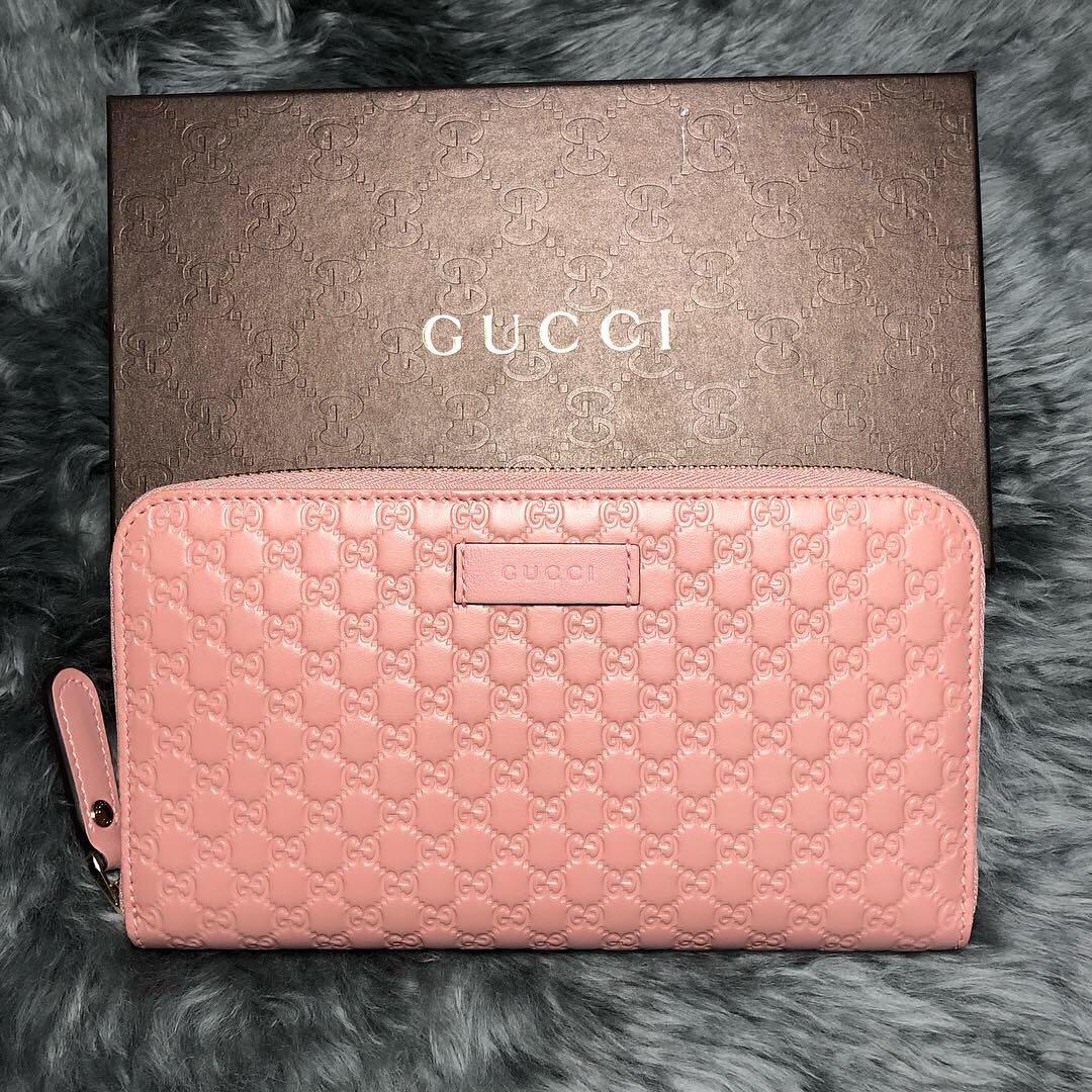 gucci guccissima wallet pink