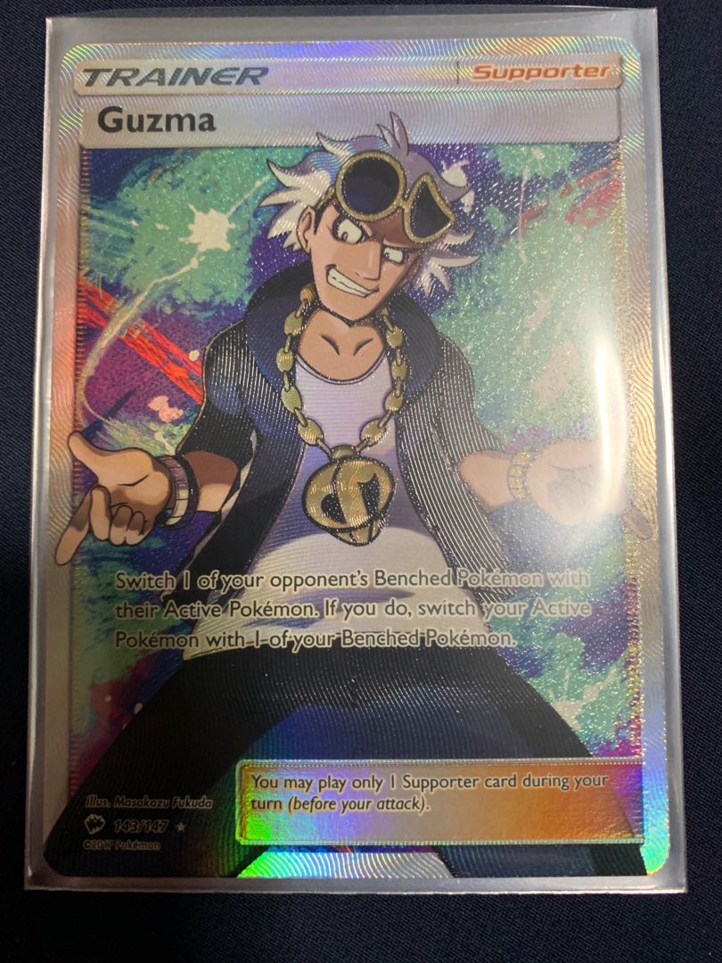 Guzma Trainer Card Pokemon Tcg Ultra Rare Toys Games Board Games Cards On Carousell