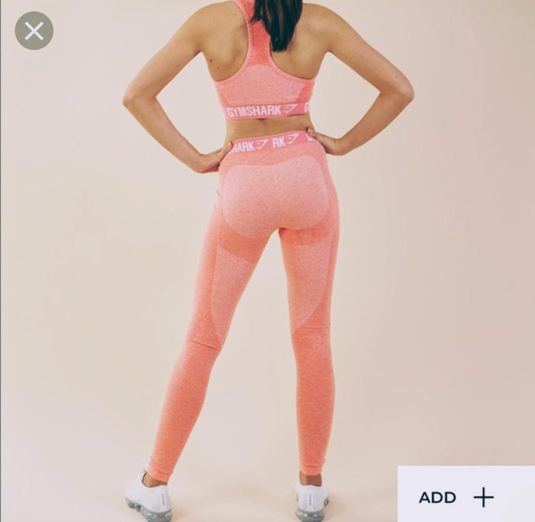 gymshark ombre seamless peach coral