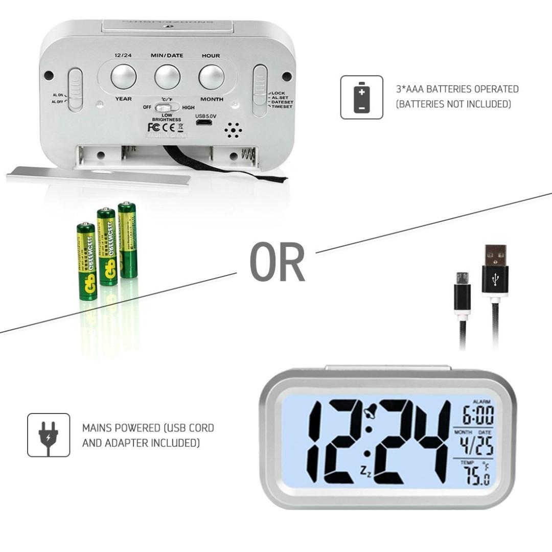 (J189) ZHPUAT [New Version Smart Light Alarm Clock, Furniture & Home