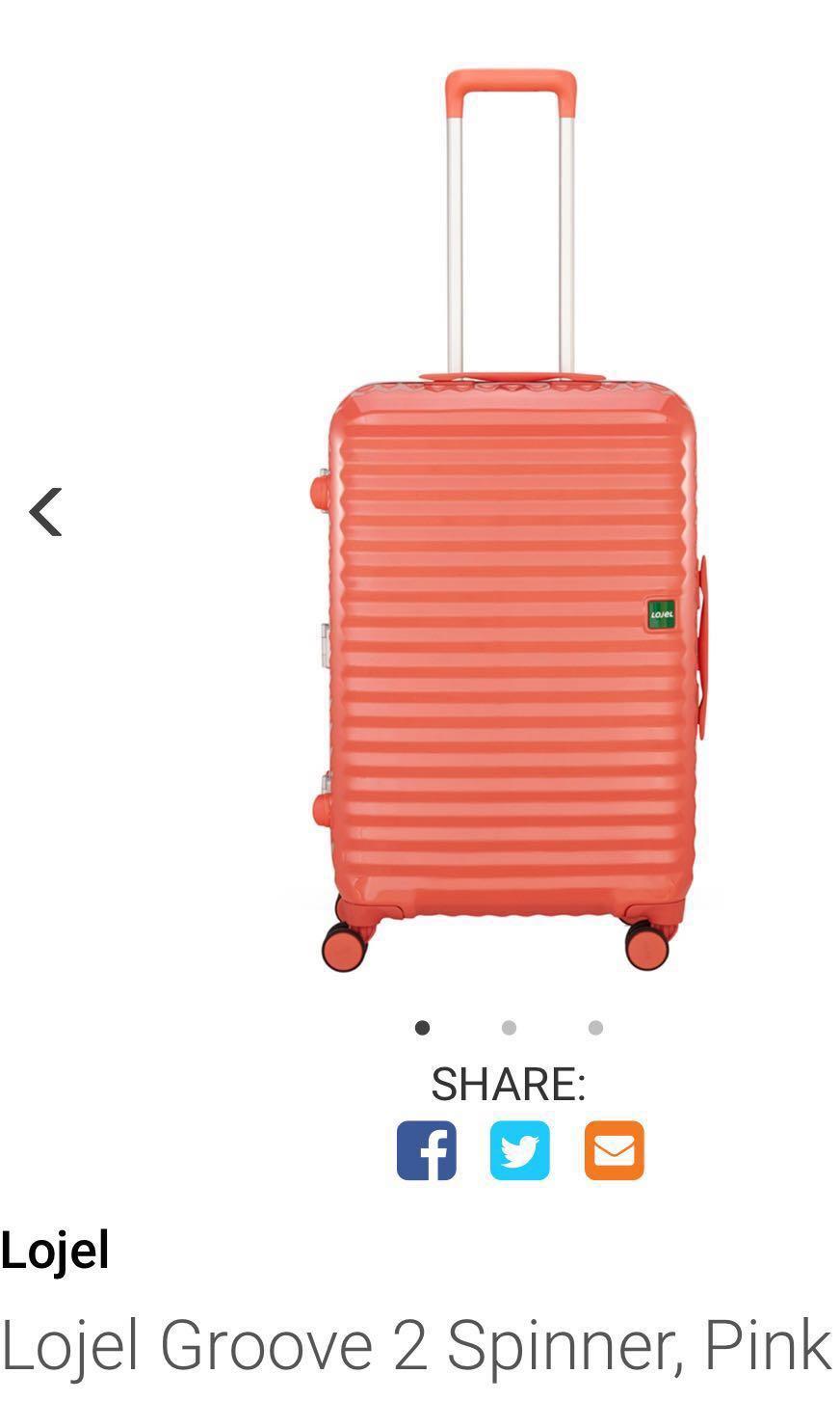 Lojel pink luggage hot sale
