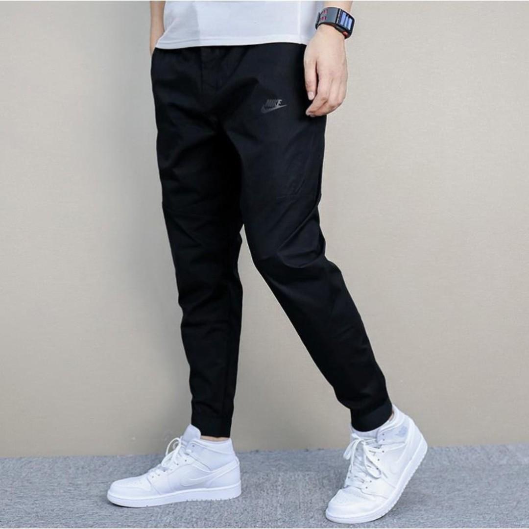 real leather joggers