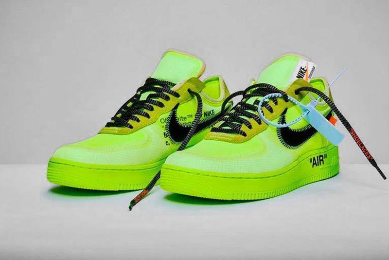 off white nike air force one volt