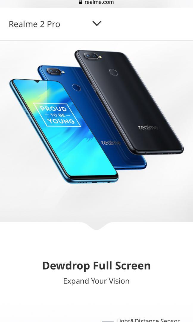 Realme 2 Pro Black 6gb Ram 64 Gb One Year India Warranty Mobile Phones Gadgets Mobile Phones Android Phones Realme On Carousell