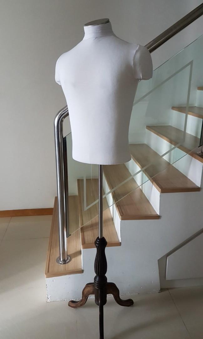 👍Props half body male mannequin hanger suit formal dress display rack ...