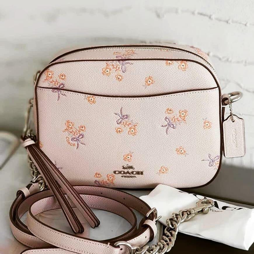 coach camera bag pink