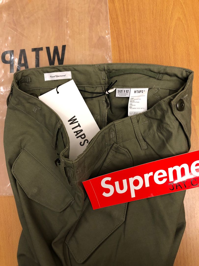 Sell: 18AW WTAPS CARGO 02/TROUSERS.NYCO.SATIN, 男裝, 褲＆半截裙