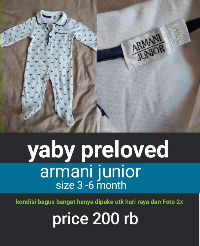 armani baby sleepsuit