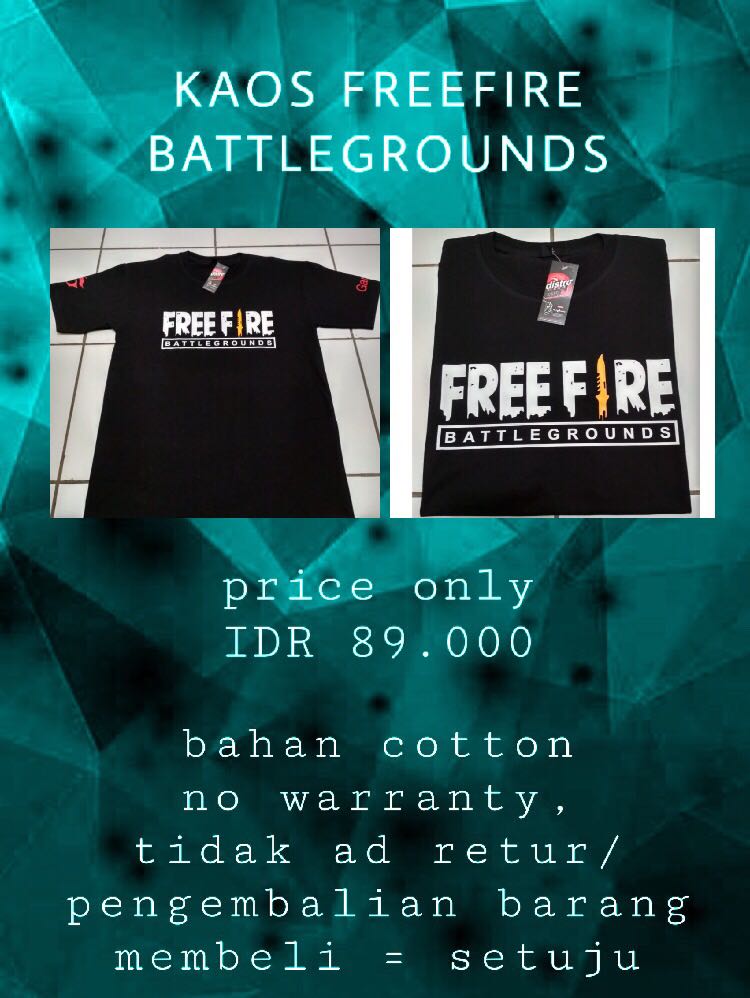 Slide Kaos Freefire Pubg Aov Blackpink Olshop Fashion