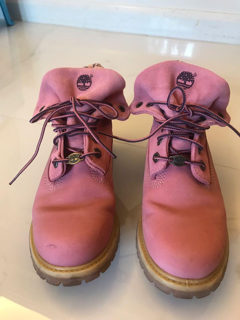 timberland pink shoes