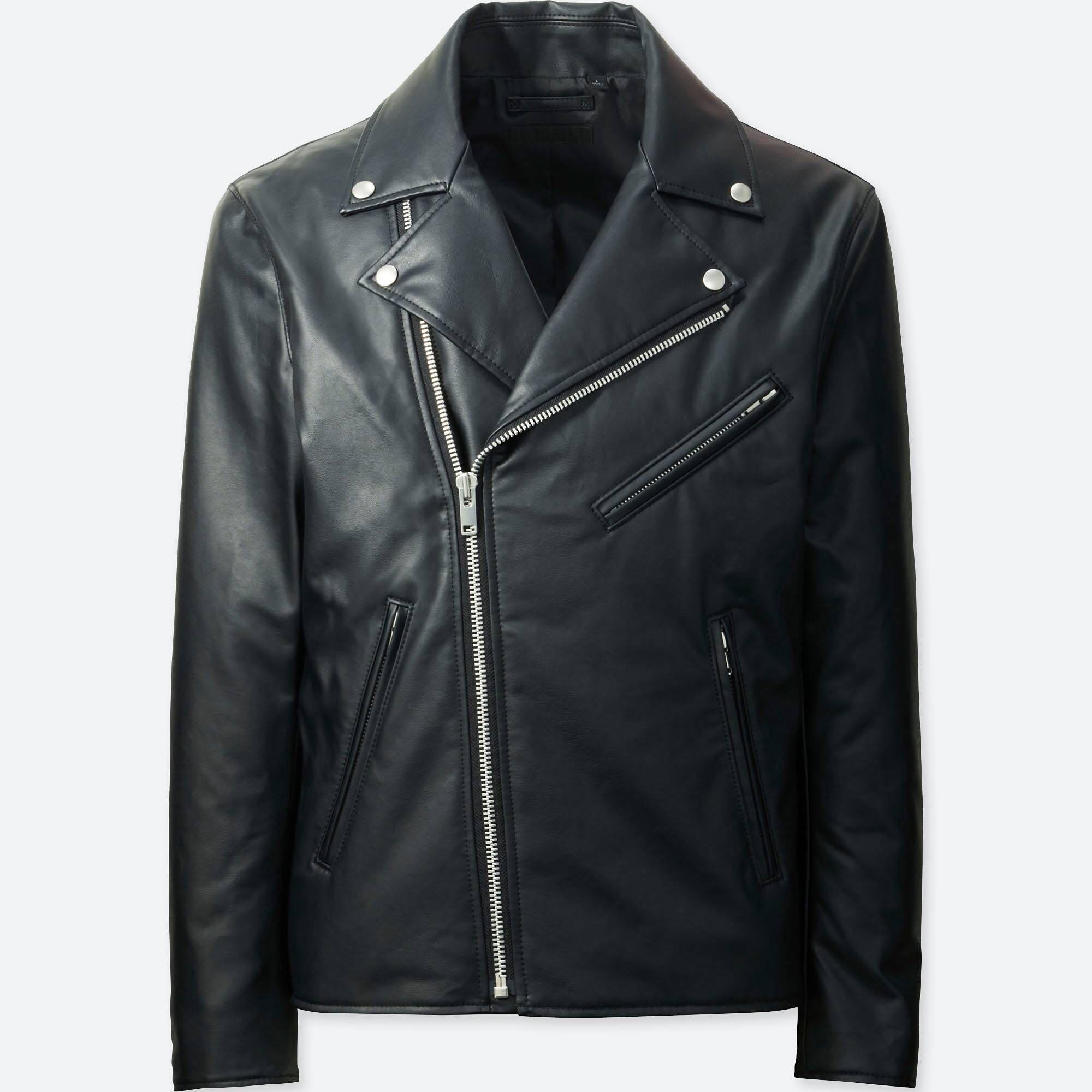 Uniqlo Leather Jacket Men s Fashion Coats Jackets and Outerwear on Carousell