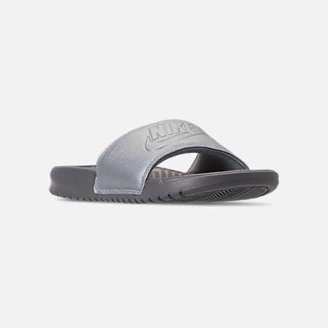 women's nike benassi just do it metallic slide sandals
