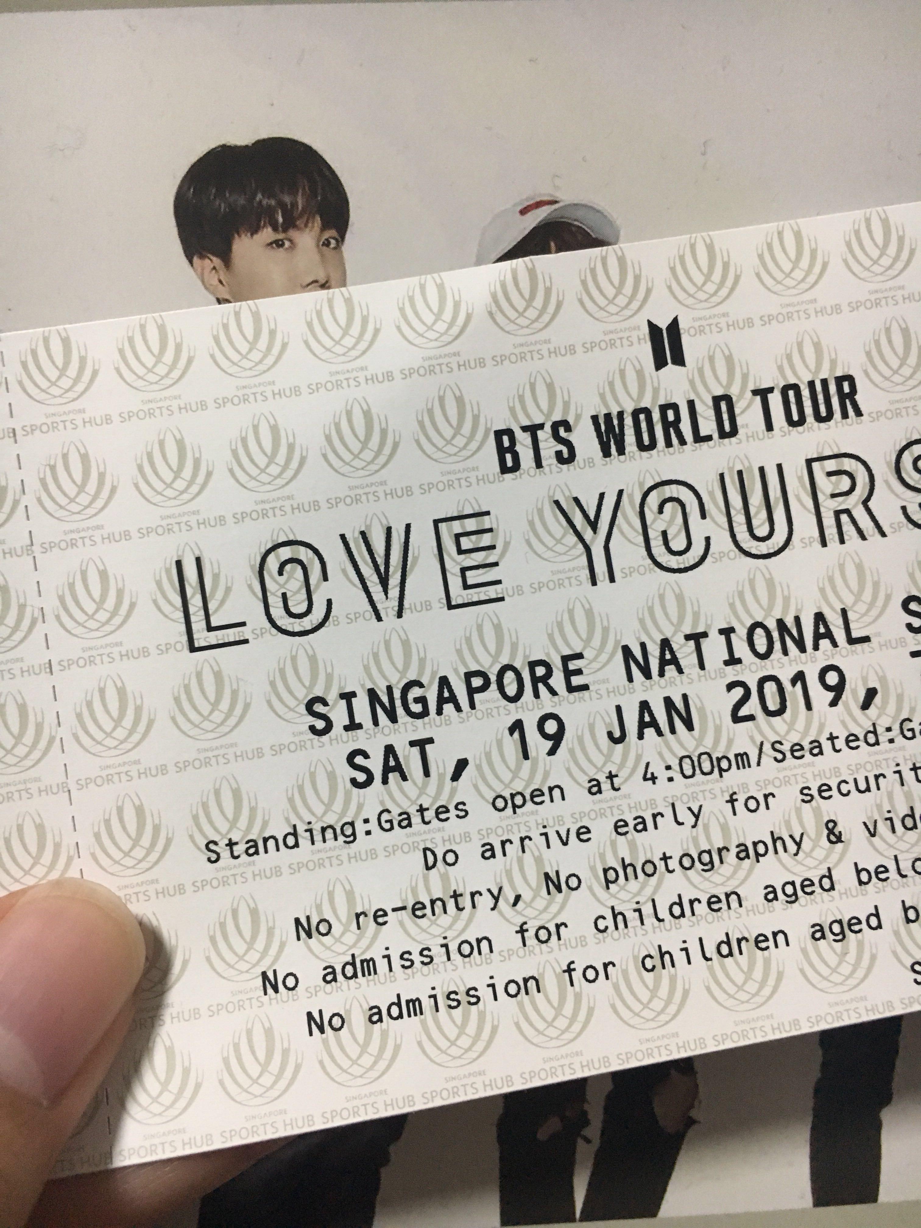 [WTS] BTS Concert Ticket SG, Tickets & Vouchers, Event Tickets on Carousell