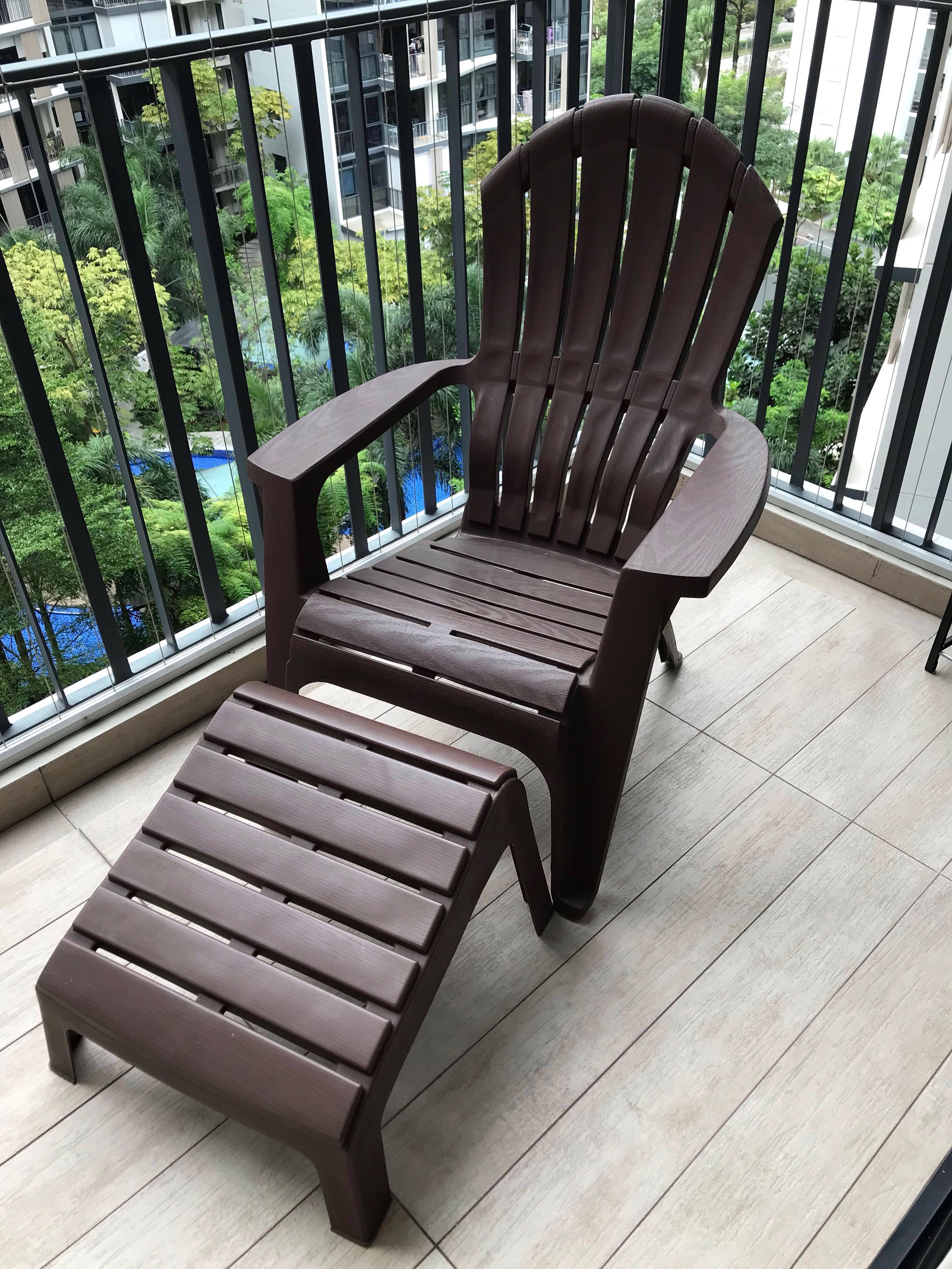 Adams Adirondack Chair Brown Outdoor Chair And Legs Rest