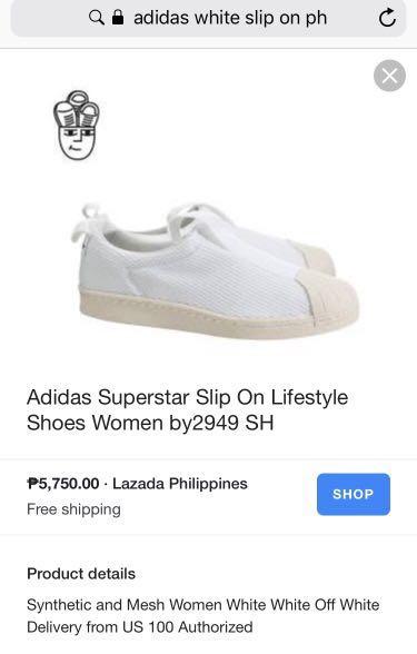 Adidas Superstar Slip On Icy White Women s Fashion Footwear Sneakers on Carousell