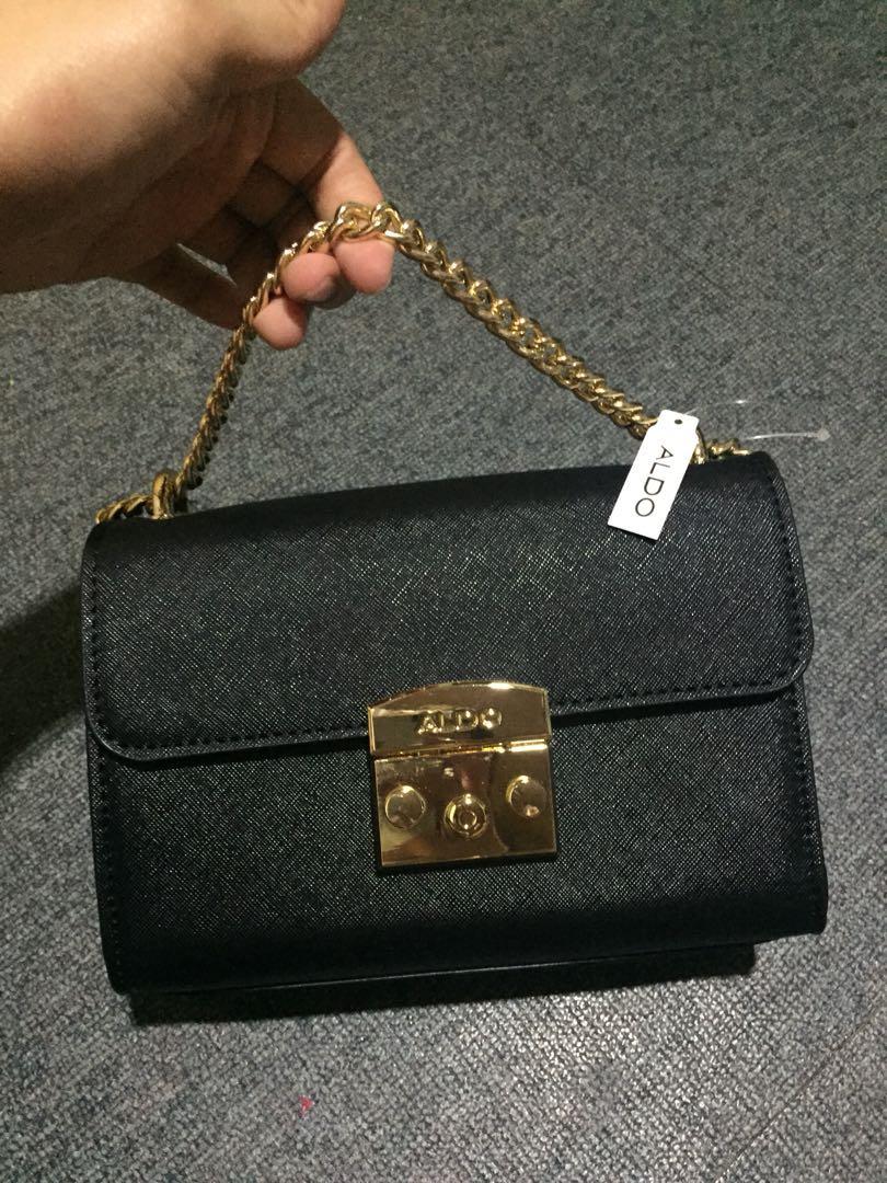 Aldo black sling bag sales